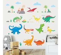 DECOWALL DS-8032 Dinosaurio Colorido (Pequeña) (English Ver.) Vinilo Pegatinas Decorativas Adhesiva Pared Dormitorio Saln Guardera Habitaci Infantiles Nios Bebs