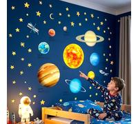 DECOWALL DS9-2007 Sistema solar Vinilo Pegatinas Decorativas Adhesiva Pared Dormitorio Salón Guardería Habitación Infantiles Niños Bebés