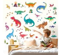DECOWALL DS9-2115 16 Vinilos Decorativos de Dinosaurios Dino Trex para Habitaciones de Niños, Guardería, Dormitorio, Decoración de Pared, Habitación Bebé, Salón