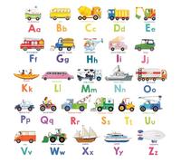 DECOWALL DWL-2005N Transporte Alfabeto Vinilo Pegatinas Decorativas Adhesiva Pared Dormitorio Saln Guardera Habitaci Infantiles Nios Bebs