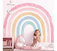 DECOWALL SG4-2429 - Pegatinas de pared con diseño de acuarela y arco iris, para niños, decoración de sala de juegos, habitación de niña, habitación de bebé, bebé, arte para el aula, decoración del