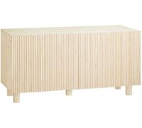 Decowood Aparador de madera de abeto y pino en tono beige 152x42cm