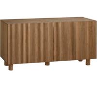 Decowood Aparador de madera de abeto y pino en tono roble oscuro 152x42cm