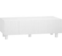 Decowood Mueble tv de madera de abeto y pino en tono blanco 152x42cm