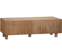 Decowood Mueble tv de madera de abeto y pino en tono roble medio 152x42cm