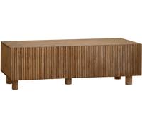 Decowood Mueble tv de madera de abeto y pino en tono roble oscuro 152x42cm