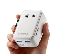 decqle “Air” Adaptador Enchufe Universal con 2 USB-C(PD 25W) ＆ 2 USB-A