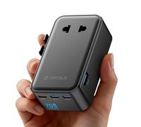 decqle “Air” Adaptador Enchufe Universal con 3 USB-C(GAN 70W) ＆ 1 USB-A