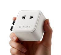 decqle “Air” Adaptador Enchufe Universal con AC 2500W MAX para Viaje