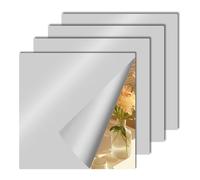 Decroom 10 Piezas Espejo Adhesivo de Pared Puerta Armari Flexibles Acrílico Cuadrado Espejos Pegatina Decorativos de Pared Sala de Estar, Dormitorio, Baño (20 x 20cm)