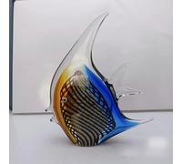 DECRZPB Estatuilla de pez Tropical Colorida Hecha a Mano Cristal soplado glaseado pisapapeles Regalo para Navidad decoración del hogar Adorno de Mesa
