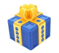 Decumeby Caja de Regalo de Broma, Caja Sorpresa Divertida de Doble Función, de Regalo Molesta con Tornillos Impresos en 3D para Cumpleaños y Vacaciones (Oro claro + azul)