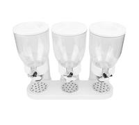 Decumeby Dispensador de Granos Triple que Ahorra Espacio con Diseño Moderno para Encimera de Cocina Organizada (WHITE)
