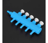 Decumeby Divisor de Aire de Acuario Adaptador de Bomba de Oxígeno Eficiente para Pecera Distribuidor de 2 Vías para Acuario Diámetro Interno Tubo de Aire de 4 Mm 2 Piezas Azul Blanco para (Un Punto