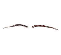 Decumeby Elegante Kit de Pestañas Postizas LED Luminosas y Brillantes para Fiestas, Discotecas, Conciertos, Pinzas para el Cabello (rojo)