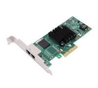 Decumeby Tarjeta de Red Gigabit 1G, Adaptador Ethernet PCI Express 2.0 X4 con Chip I350 - T2, Tarjeta Ethernet de Doble Puerto RJ45 con Soporte para PC