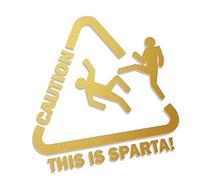 Decus Pegatina Caution This is Sparta L 1628, Estilo OEM JDM