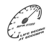 Decus Pegatina Life Begins at 6000 RPM L 2105