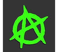 Decus Shop Anarchy L 0170 (Verde neón) // Pegatina OEM JDM Style Vinyl Transfer