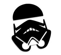 Decus Shop Star Wars Stormtrooper L 0150 (Negro) // Pegatina OEM JDM Style Vinyl Transfer