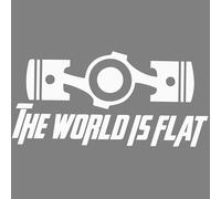 Decus Shop The World Is Flat L 0119 (Blanco) // Pegatina OEM JDM Style Vinyl Transfer