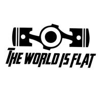 Decus Shop The World Is Flat XL 0119 (Negro) // Pegatina OEM JDM Style Vinyl Transfer
