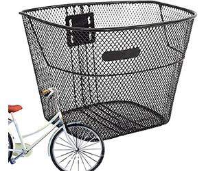 ded Cesta De Bicicleta Canasta Delantera Metalica Desmontable Altura Ajustable Cesto De Manillar de Metal