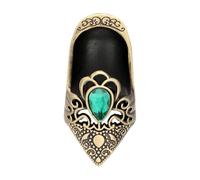 Dedal de Costura Protector de Dedos, Abierto, de Silicona, para Manualidades y Acolchado (Talla L)- Bronce