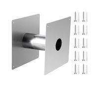 Dedal de pared de ventilación directa de acero inoxidable - ventilación Dimble, penetración en la pared | tubo de ventilación directo, campana de acero inoxidable, ventilación de chimenea, cartel