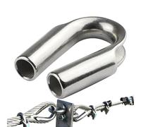 Dedal para cuerda, dedal para cable - Dedal de acero inoxidable,Aparejo de dedal de cuerda para cuerda de alambre, dedal de cadena de cuerda de alambre. Pinzas de riel para