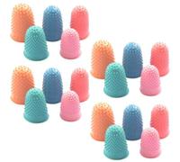 Dedales de Goma Antideslizantes 20 Piezas, Varios Tamaños, Protectores | Fáciles de Limpiar, Elasticidad Alta, Diseño Seguro, para Manos y Pulgar, Uso Doméstico y Manualidades