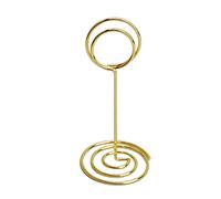 DEDEMCO 20 soportes para números de mesa dorados, soportes para tarjetas de lugar, soporte para números de mesa, soporte para fotos, soportes para carteles de menú, clips para centros de mesa,