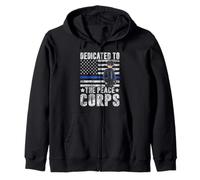 Dedicado a la Policía del Cuerpo de Paz Sudadera con Capucha