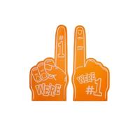 Dedo de espuma for porristas, somos el número 1, mano, eventos deportivos, celebración, abanico la victoria, utilería for animar, 2 uds para reuniones Deportivas y Accesorios de animació(Orange)