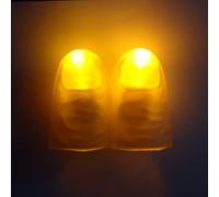 Dedo Mágico LED, 5 Pares Magic Finger Light Up Thumb Tips Lámpara de Dedo LED Thumbs Light (Amarillo)