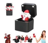 Dedo medio de Navidad en una caja, regalos de broma, ideas de regalo de cumpleaños para hombre, regalos de broma peculiar para hombres, bromas para adultos, regalo único para cumpleaños (Papá Noel con