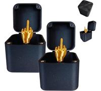 Dedo medio en una caja, caja de regalo sorpresa de dedo medio, regalo de broma de mano falsa con caja para adultos, regalo de broma divertido de Navidad, para decoración de escritorio de oficina,