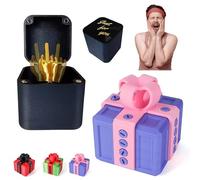 Dedo Medio en una Caja,Caja Sorpresa con Dedo Medio,Middle Finger in a Box,Bromas para Adultos Divertidos,Cajas para Regalo de Broma DivertidaDecoración De Escritorio (Morado rosáceo)