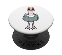 Dedo Medio Gracioso Avestruz Ofensivo Aves Sin Vuelo Rude PopSockets PopGrip Adhesivo