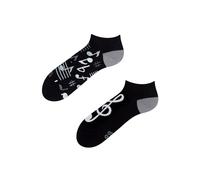 Dedoles Calcetines Unisex Hombre Mujer y Niños Algodón muchos diseños divertidos diferente izquierda derecha, color: Negro, diseño: Música (tobilleros), tamaño: 43-46