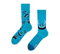 Dedoles Calcetines Unisex Hombre Mujer y Niños Algodón muchos diseños divertidos diferente izquierda derecha, color: Azul, diseño: Monstruo, tamaño: 43-46
