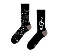 Dedoles Calcetines Unisex Hombre Mujer y Niños Algodón muchos diseños divertidos diferente izquierda derecha, color: Negro, diseño: Música, tamaño: 39-42