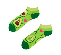 Dedoles Calcetines Unisex Hombre Mujer y Niños Algodón muchos diseños divertidos diferente izquierda derecha, color: Verde, diseño: Amor por los aguacates (tobilleros), tamaño: 43-46