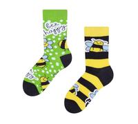 Dedoles Calcetines Unisex Hombre Mujer y Niños Algodón muchos diseños divertidos diferente izquierda derecha, color: Verde, diseño: Abejas, tamaño: 27-30