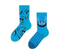 Dedoles Calcetines Unisex Hombre Mujer y Niños Algodón muchos diseños divertidos diferente izquierda derecha, color: Azul, diseño: Monstruo, tamaño: 39-42