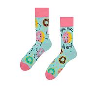 Dedoles Calcetines Unisex Hombre Mujer y Niños Algodón muchos diseños divertidos diferente izquierda derecha, color: Azul, diseño: Donuts, tamaño: 39-42