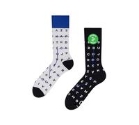 Dedoles Calcetines Unisex Hombre Mujer y Niños Algodón muchos diseños divertidos diferente izquierda derecha, color: Negro, diseño: Crucigramas (bambú), tamaño: 39-42