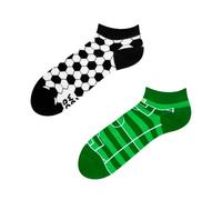 Dedoles Calcetines Unisex Hombre Mujer y Niños Algodón muchos diseños divertidos diferente izquierda derecha, color: Verde, diseño: Fútbol (tobilleros), tamaño: 43-46