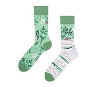 Dedoles Calcetines Unisex Hombre Mujer y Niños Algodón muchos diseños divertidos diferente izquierda derecha, color: Verde, diseño: Hierbas, tamaño: 43-46