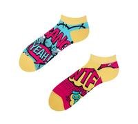 Dedoles Calcetines Unisex Hombre Mujer y Niños Algodón muchos diseños divertidos diferente izquierda derecha, color: Multicolor, diseño: Tiras cómicas (tobilleros), tamaño: 39-42